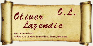 Oliver Lazendić vizit kartica